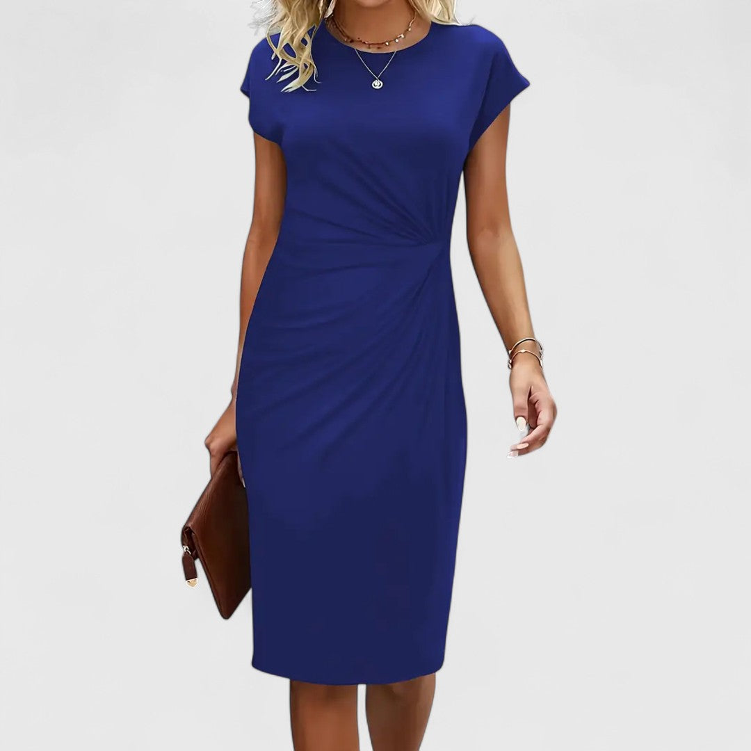 Polyxenia Timeless Midi Dress With Flattering Silhouette