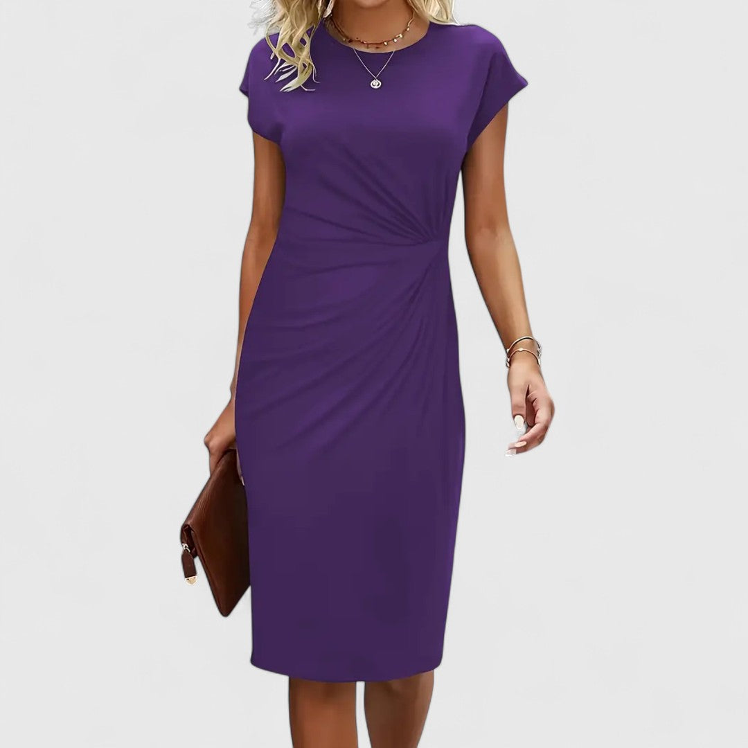 Polyxenia Timeless Midi Dress With Flattering Silhouette