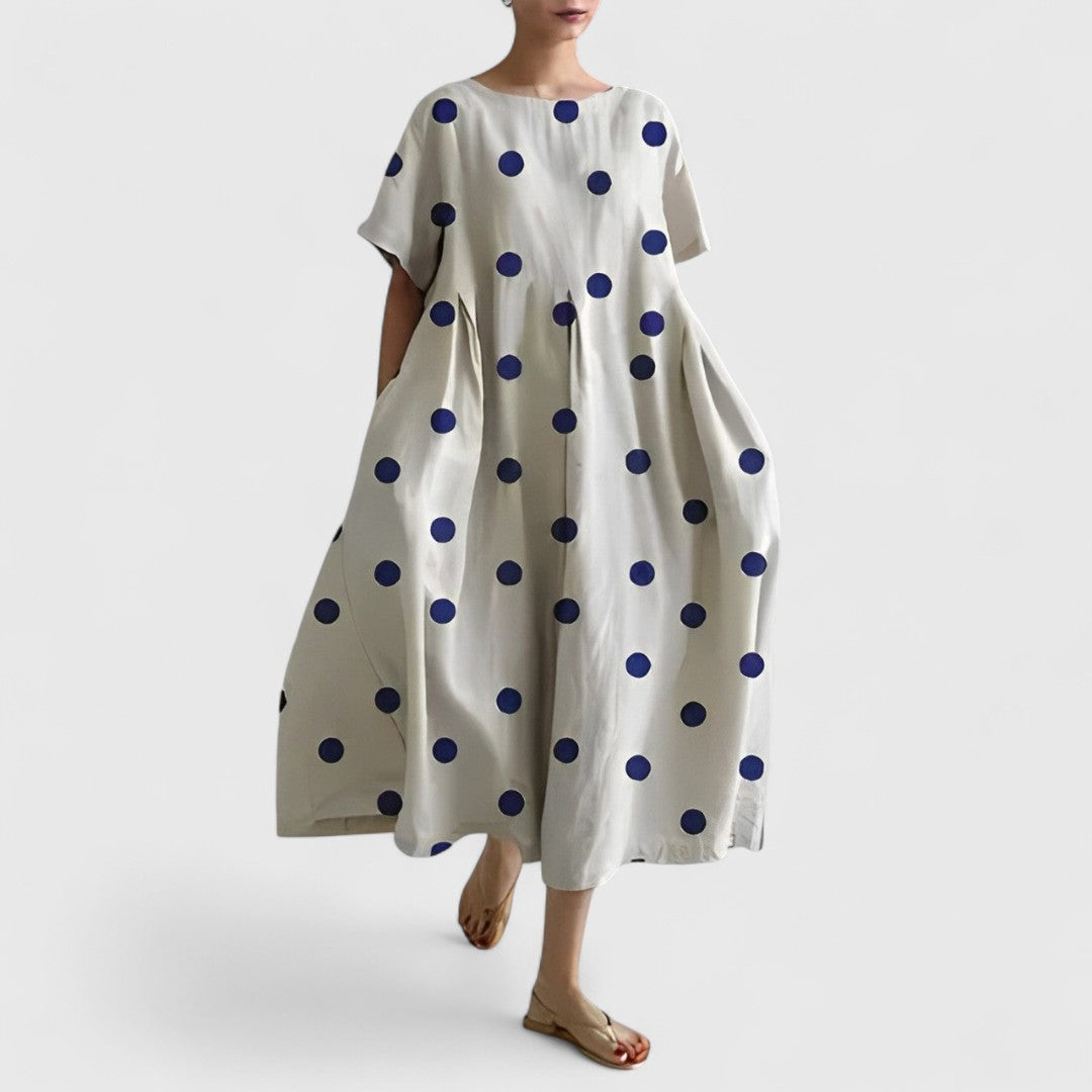 Spyridoula Dress With Striking Floral Pattern For Elegance