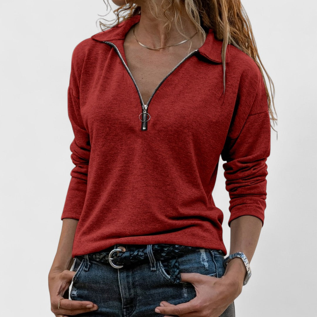 Colleen - Women's Half-Zip Sweater With Comfortable Fit