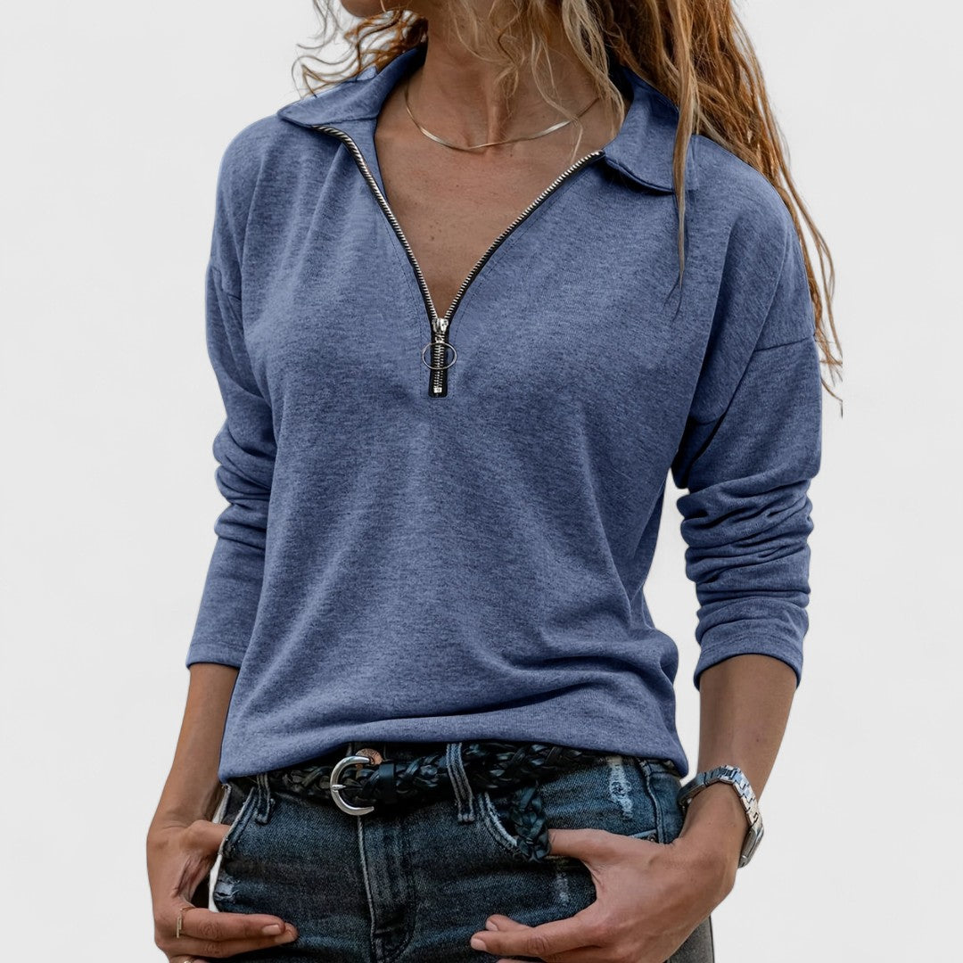 Colleen - Women's Half-Zip Sweater With Comfortable Fit