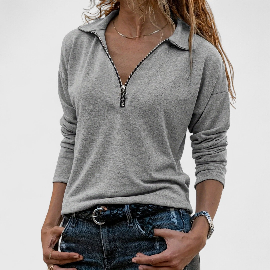 Colleen - Women's Half-Zip Sweater With Comfortable Fit