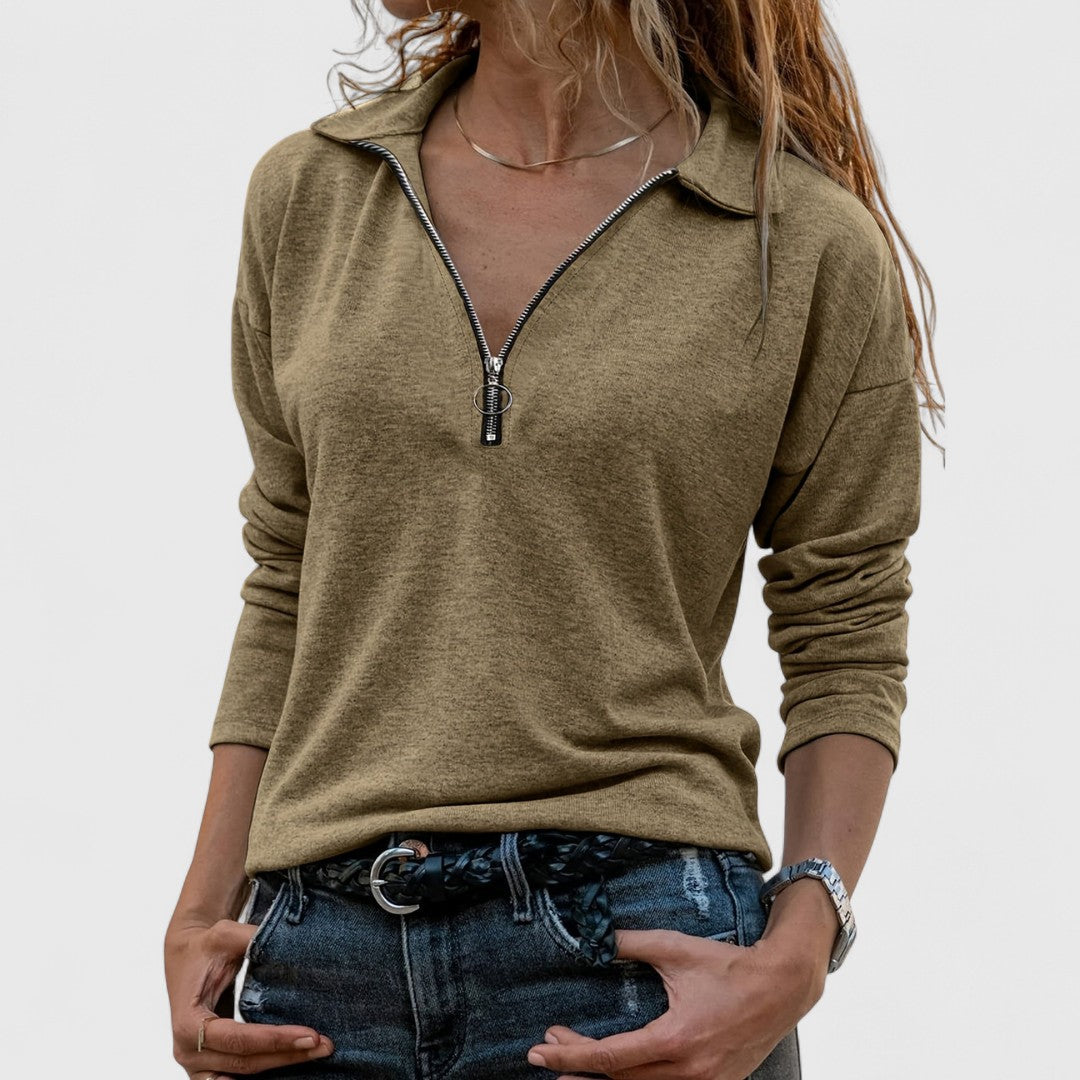 Colleen - Women's Half-Zip Sweater With Comfortable Fit
