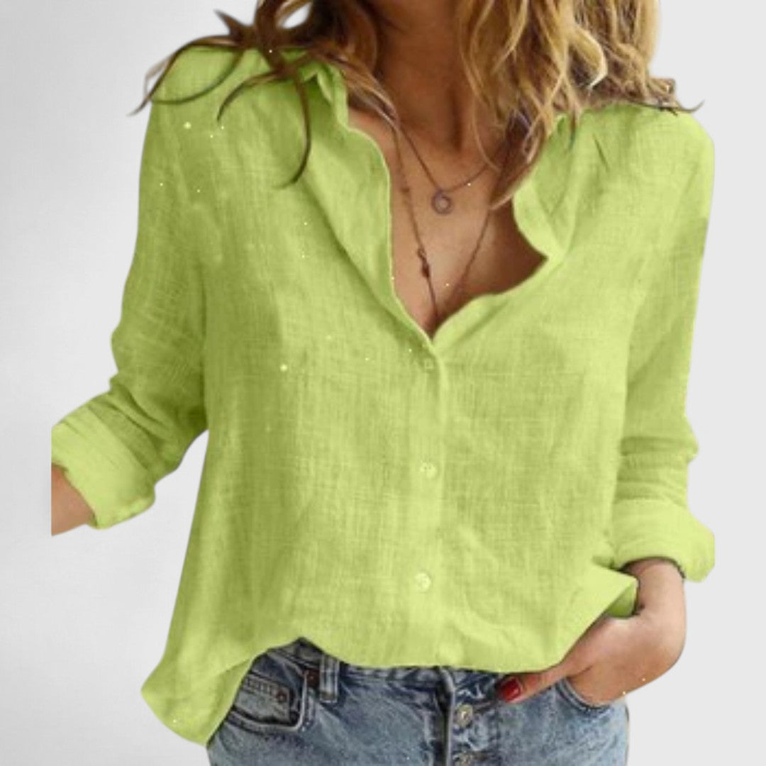 Peristera Elegant Womens Blouse Organic Cotton Breathable