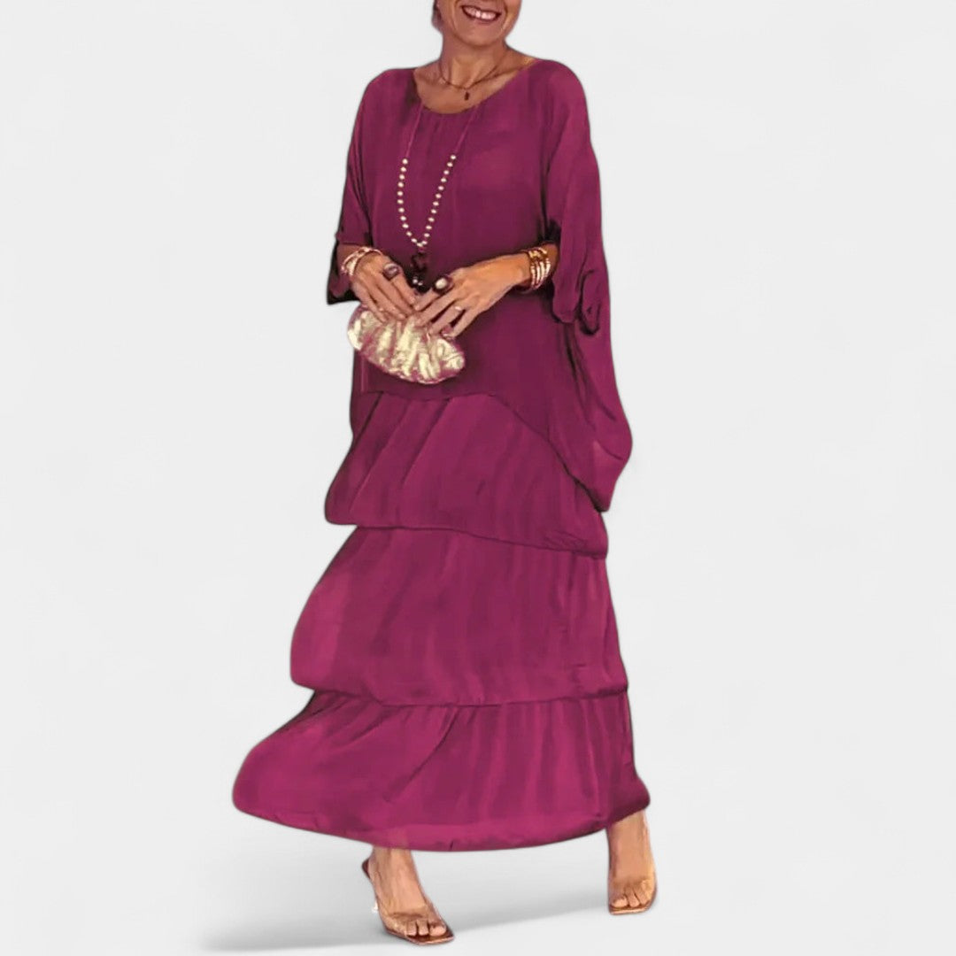 Ioulia Elegant Summer Chiffon Boho Dress For Everyday Style