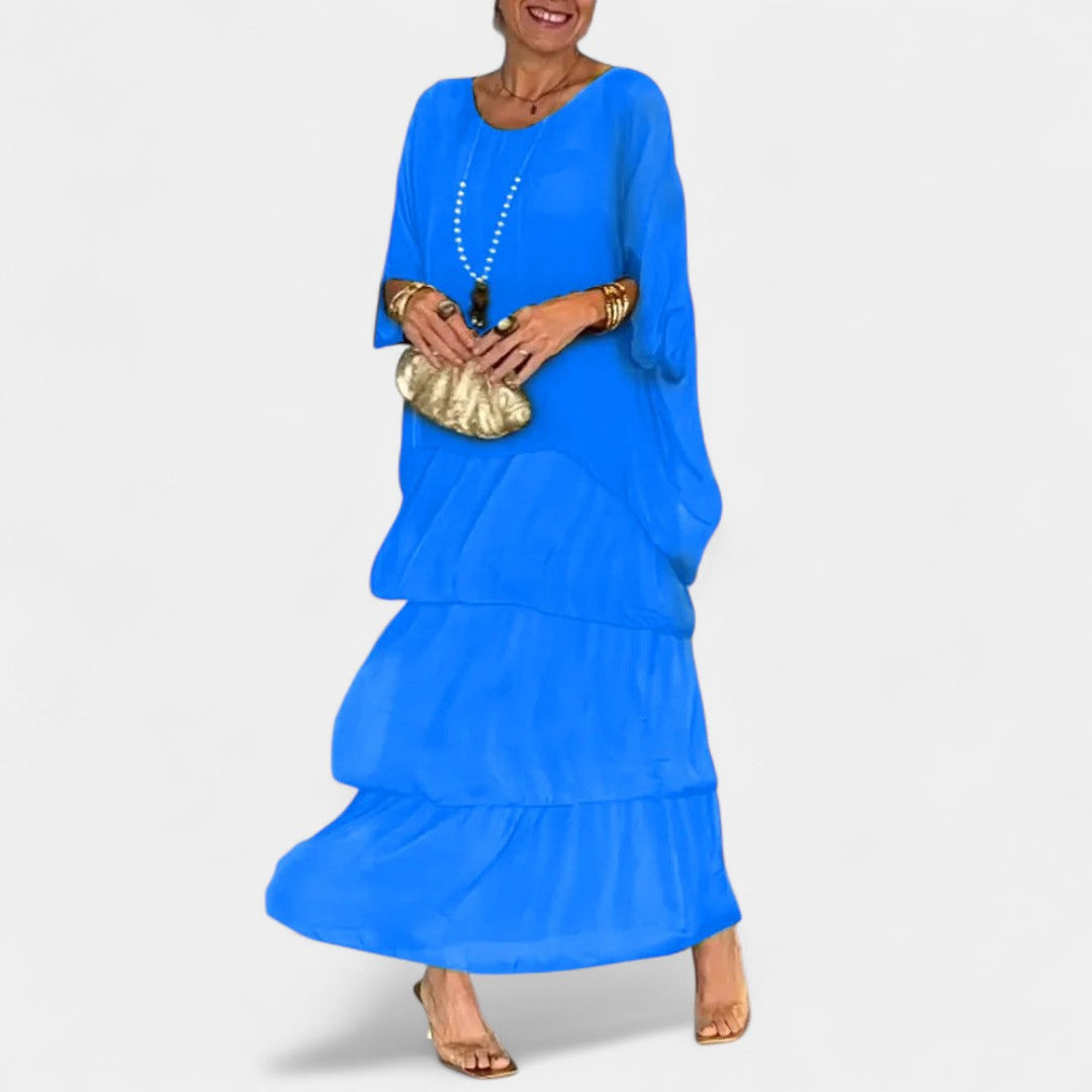 Ioulia Elegant Summer Chiffon Boho Dress For Everyday Style