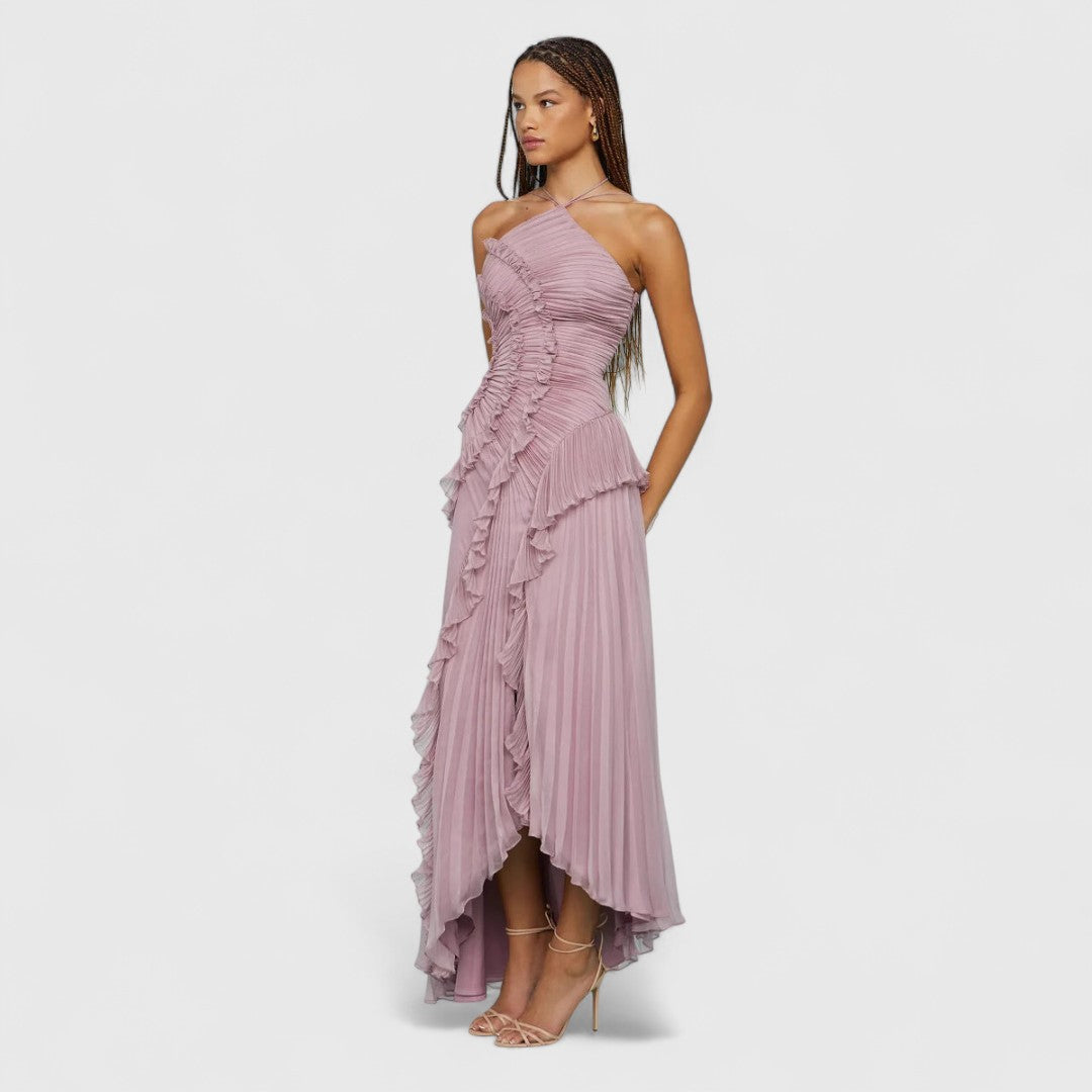Sophia Purple Dress With Refined Feminine Charm Flowing
