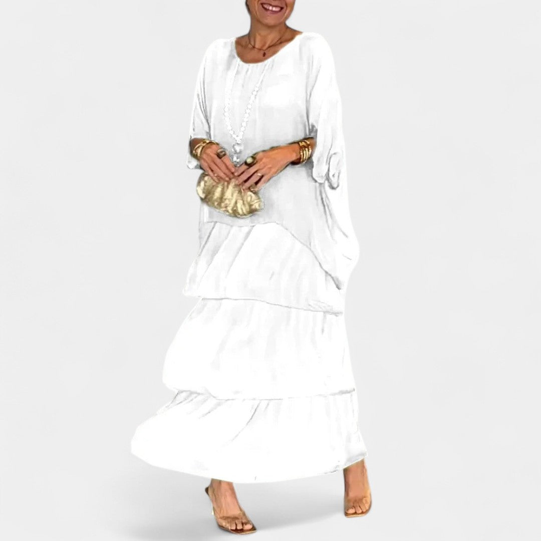 Ioulia Elegant Summer Chiffon Boho Dress For Everyday Style
