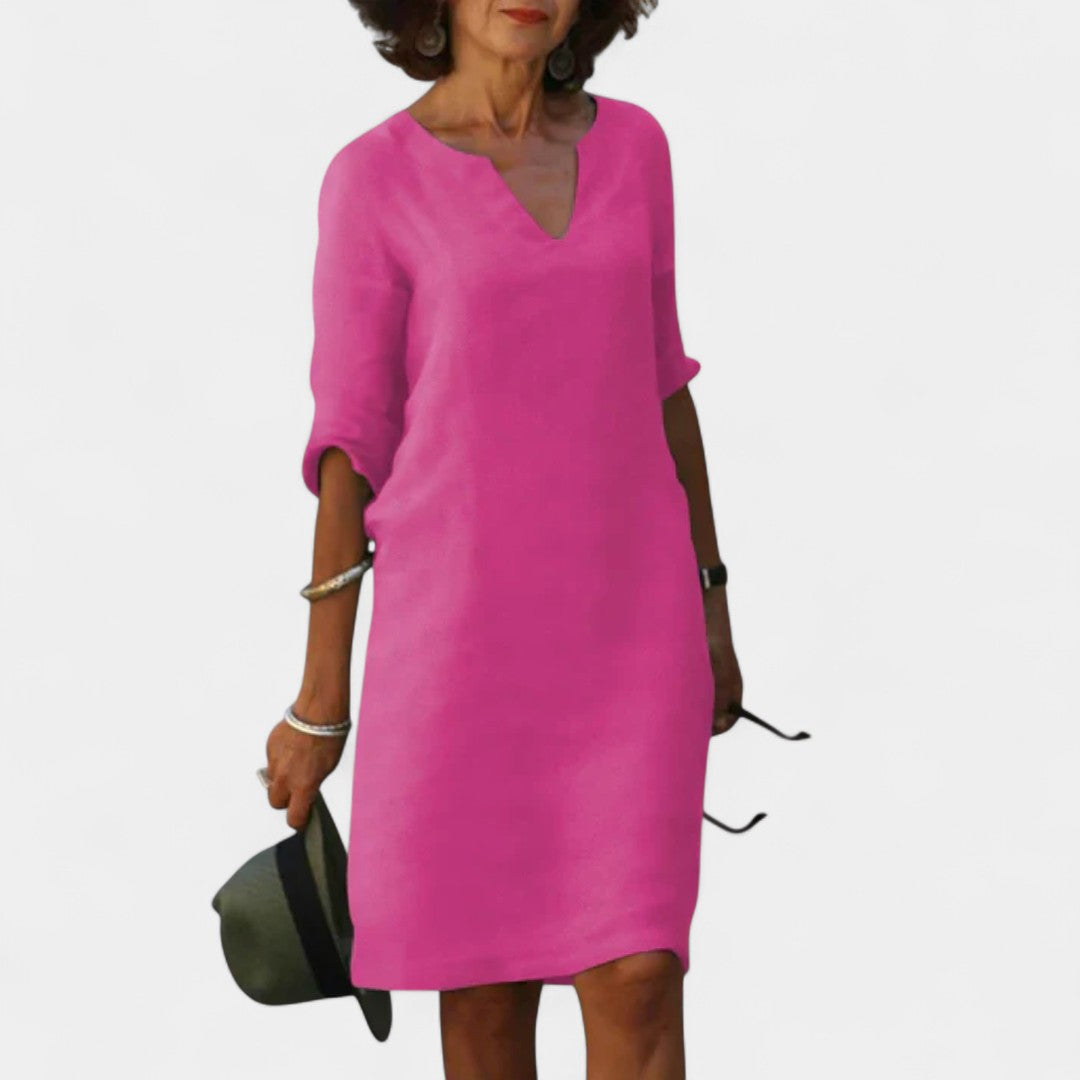 Afroxylia Lightweight Linen Dress With Timeless Elegance