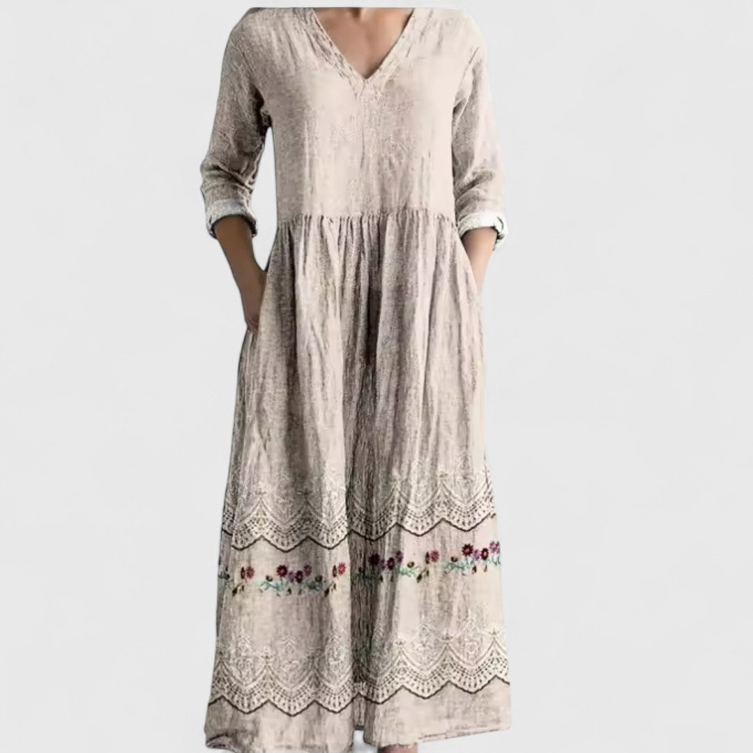 Melina Elegant Cotton Dress For Summer Everyday Beachwear