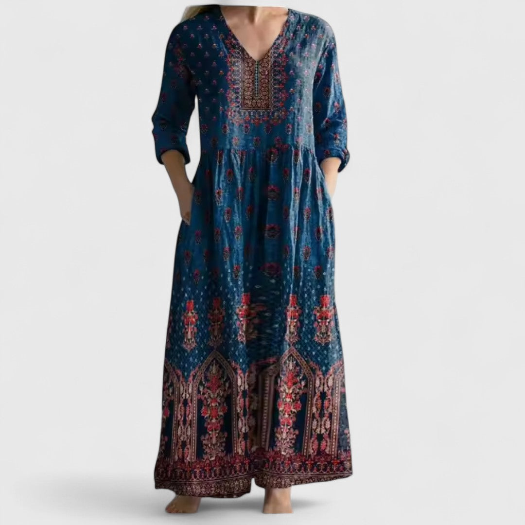 Rosina Elegant Cotton Summer Dress With Comfortable Fit