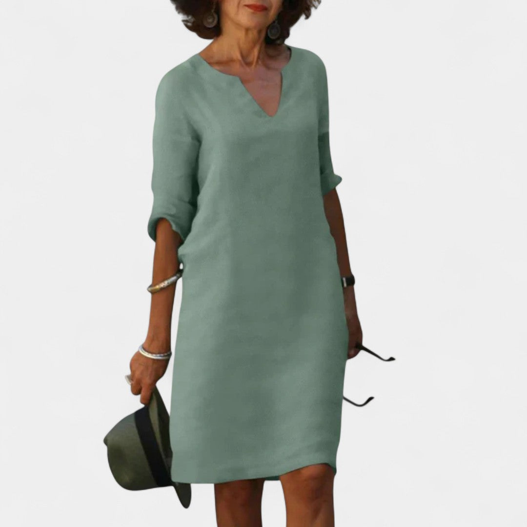 Afroxylia Lightweight Linen Dress With Timeless Elegance