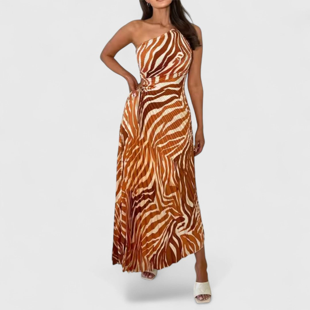 Myrto Timeless Pleated Dress With Airy Sophistication