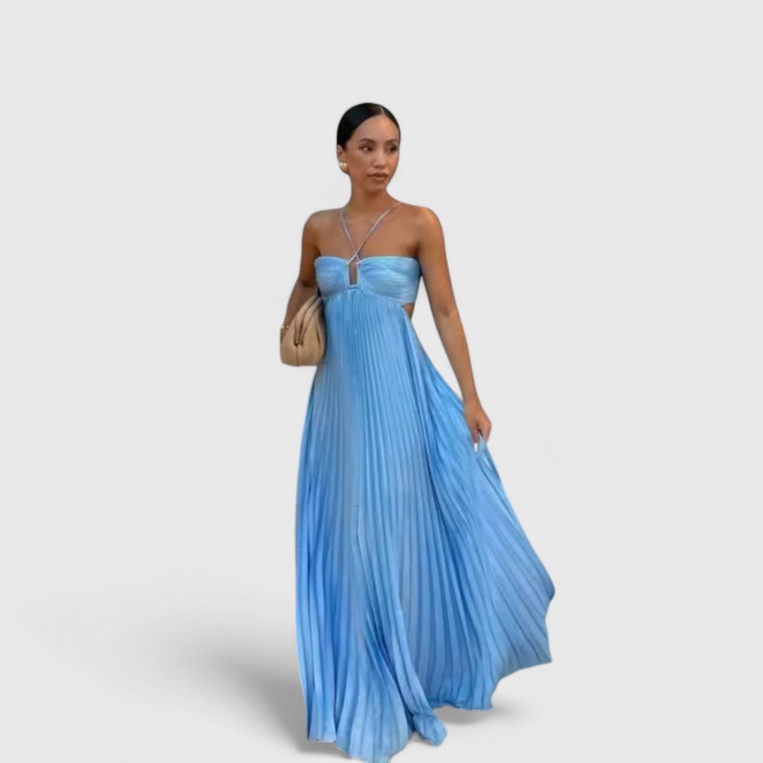 Ino Maxi Dress With Flowing Comfort In Bright Yellow