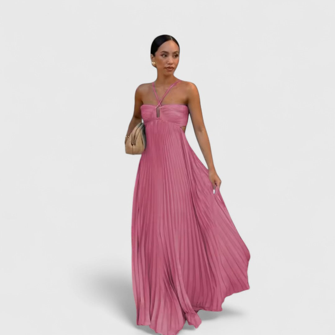 Ino Maxi Dress With Flowing Comfort In Bright Yellow