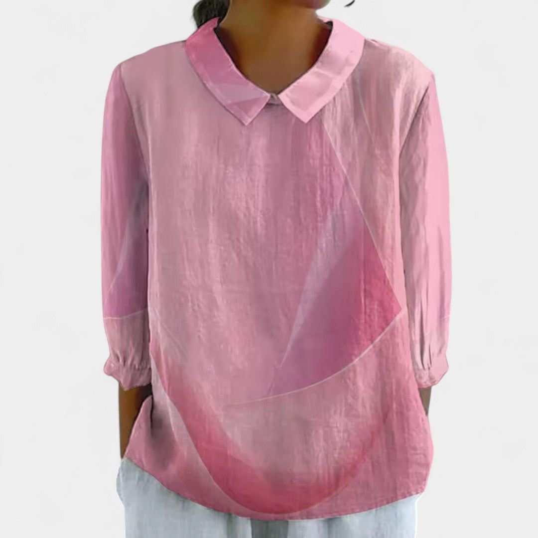 Theophania Retro Blouse With Vibrant Colours Everywhere
