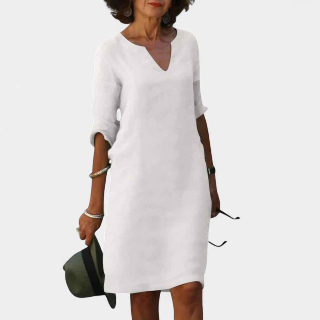 Afroxylia Lightweight Linen Dress With Timeless Elegance