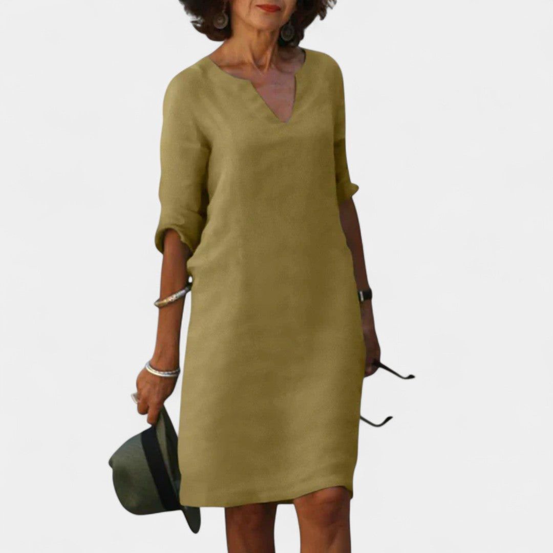 Afroxylia Lightweight Linen Dress With Timeless Elegance