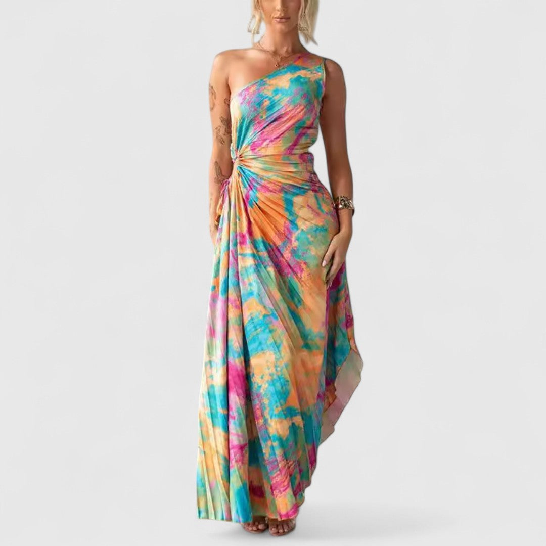 Myrto Timeless Pleated Dress With Airy Sophistication
