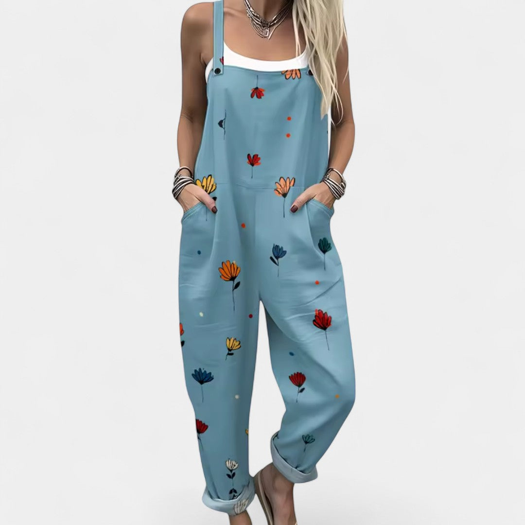 Alkmene Floral Jumpsuit With Vibrant Pattern For Spring