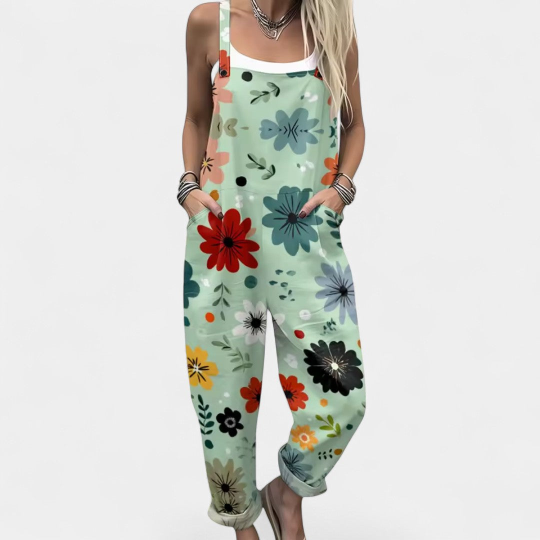Alkmene Floral Jumpsuit With Vibrant Pattern For Spring