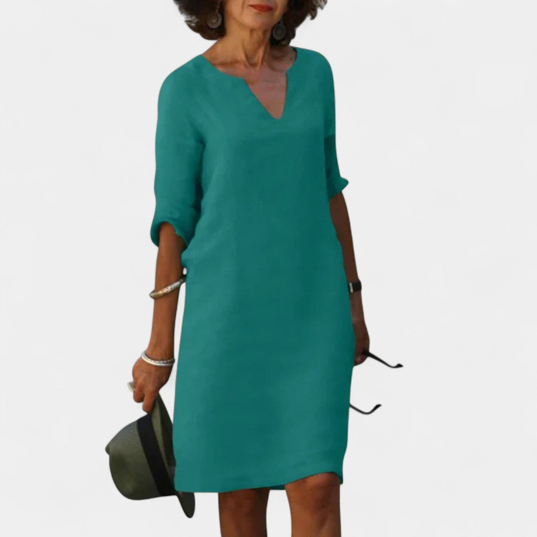 Afroxylia Lightweight Linen Dress With Timeless Elegance