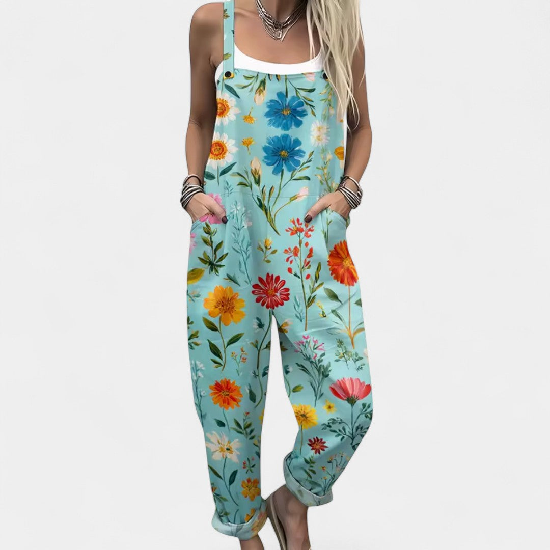 Alkmene Floral Jumpsuit With Vibrant Pattern For Spring