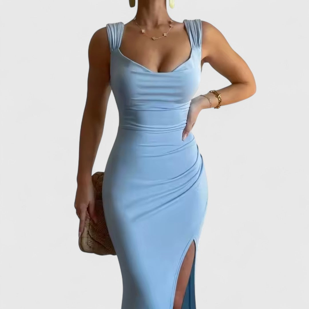 Panagiota Maxi Dress Sculpted Line and Effortless Elegance