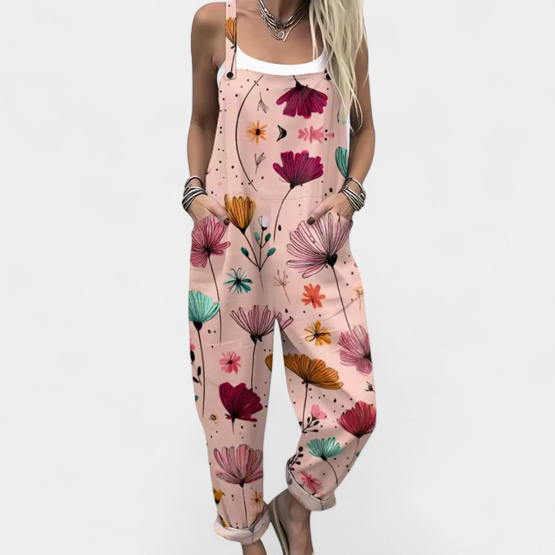 Alkmene Floral Jumpsuit With Vibrant Pattern For Spring