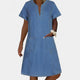 Blue with pockets