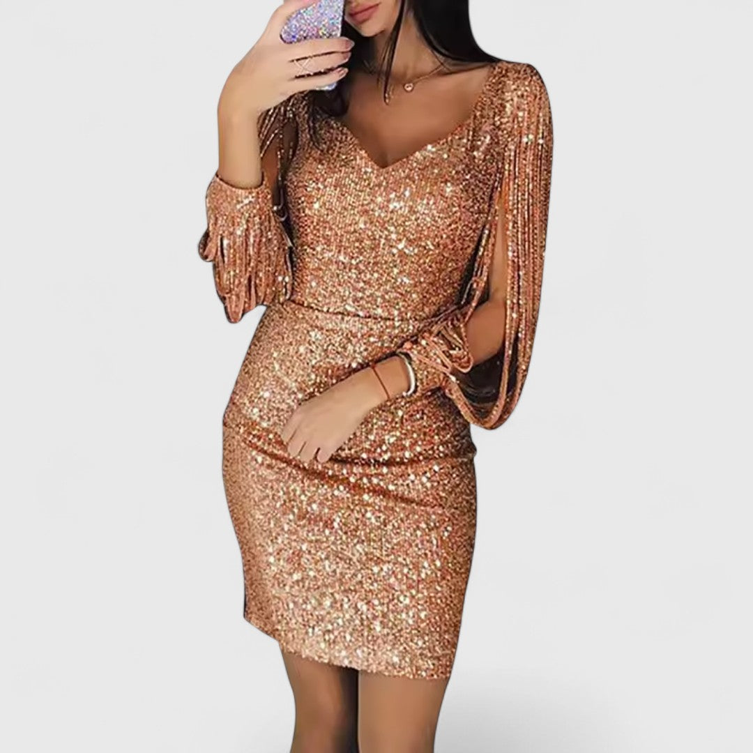 Justinian Sparkling Evening Dress With Glitter Shine
