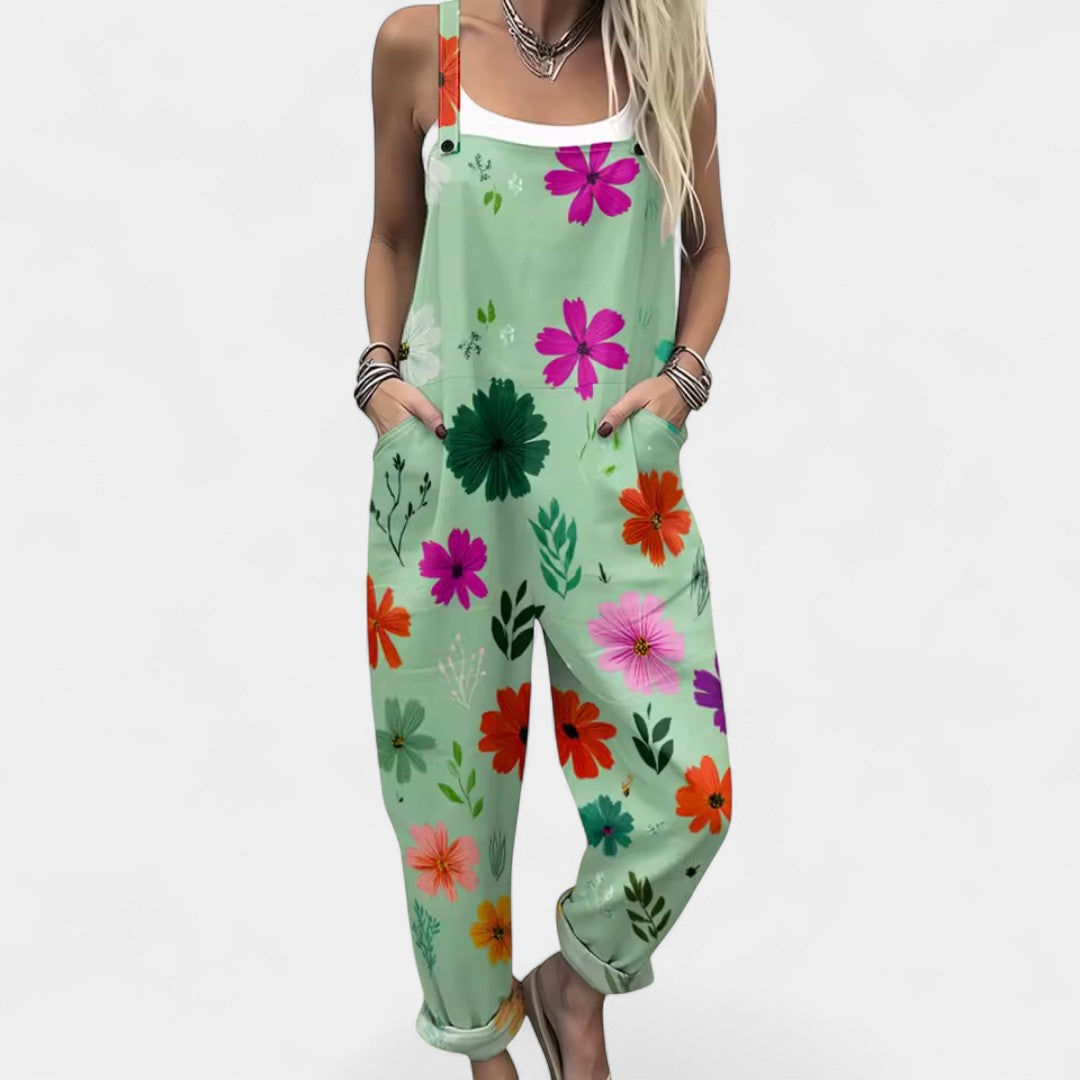 Alkmene Floral Jumpsuit With Vibrant Pattern For Spring