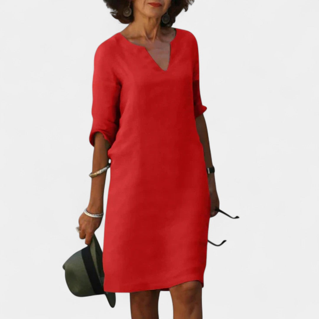 Afroxylia Lightweight Linen Dress With Timeless Elegance