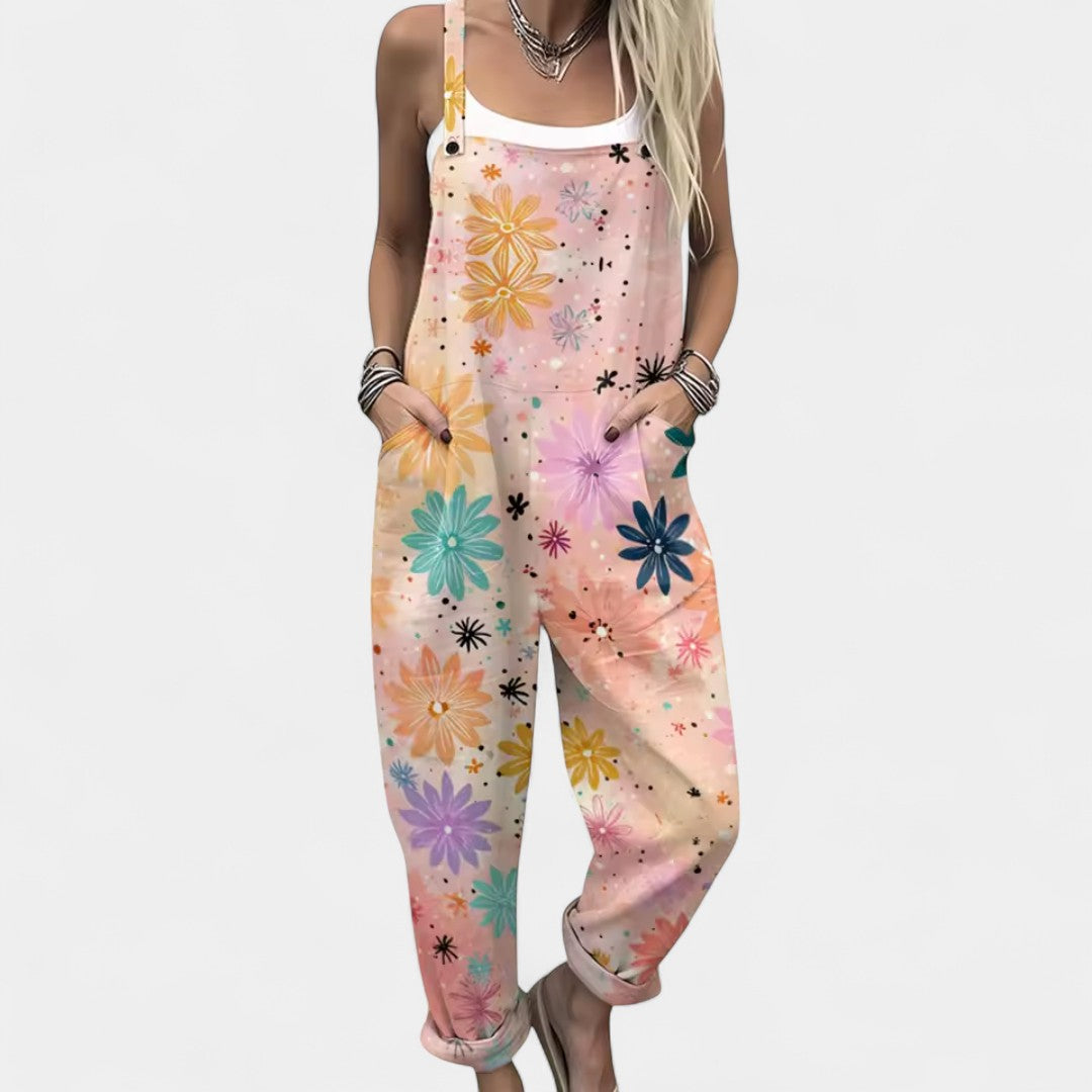 Alkmene Floral Jumpsuit With Vibrant Pattern For Spring