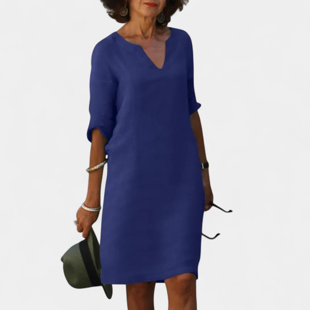 Afroxylia Lightweight Linen Dress With Timeless Elegance