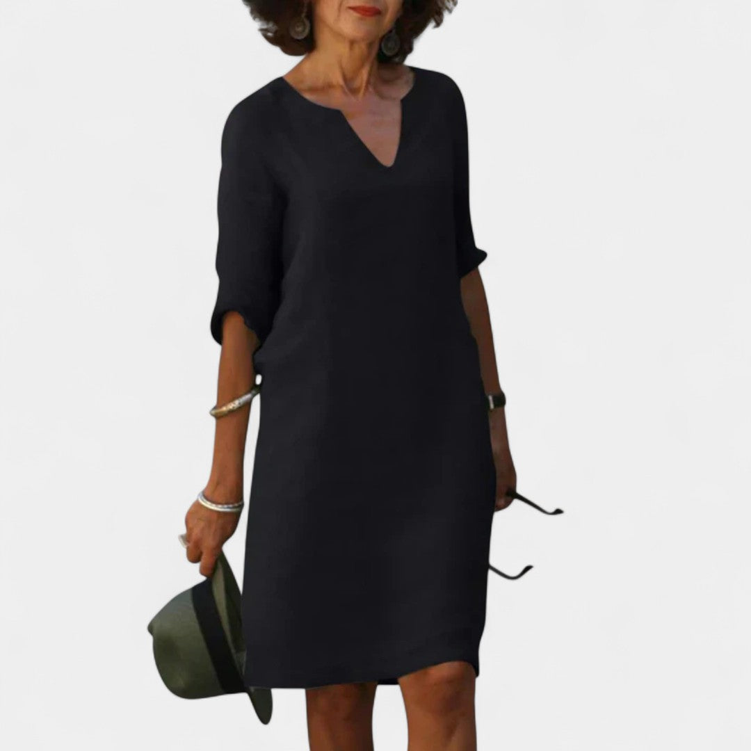 Afroxylia Lightweight Linen Dress With Timeless Elegance