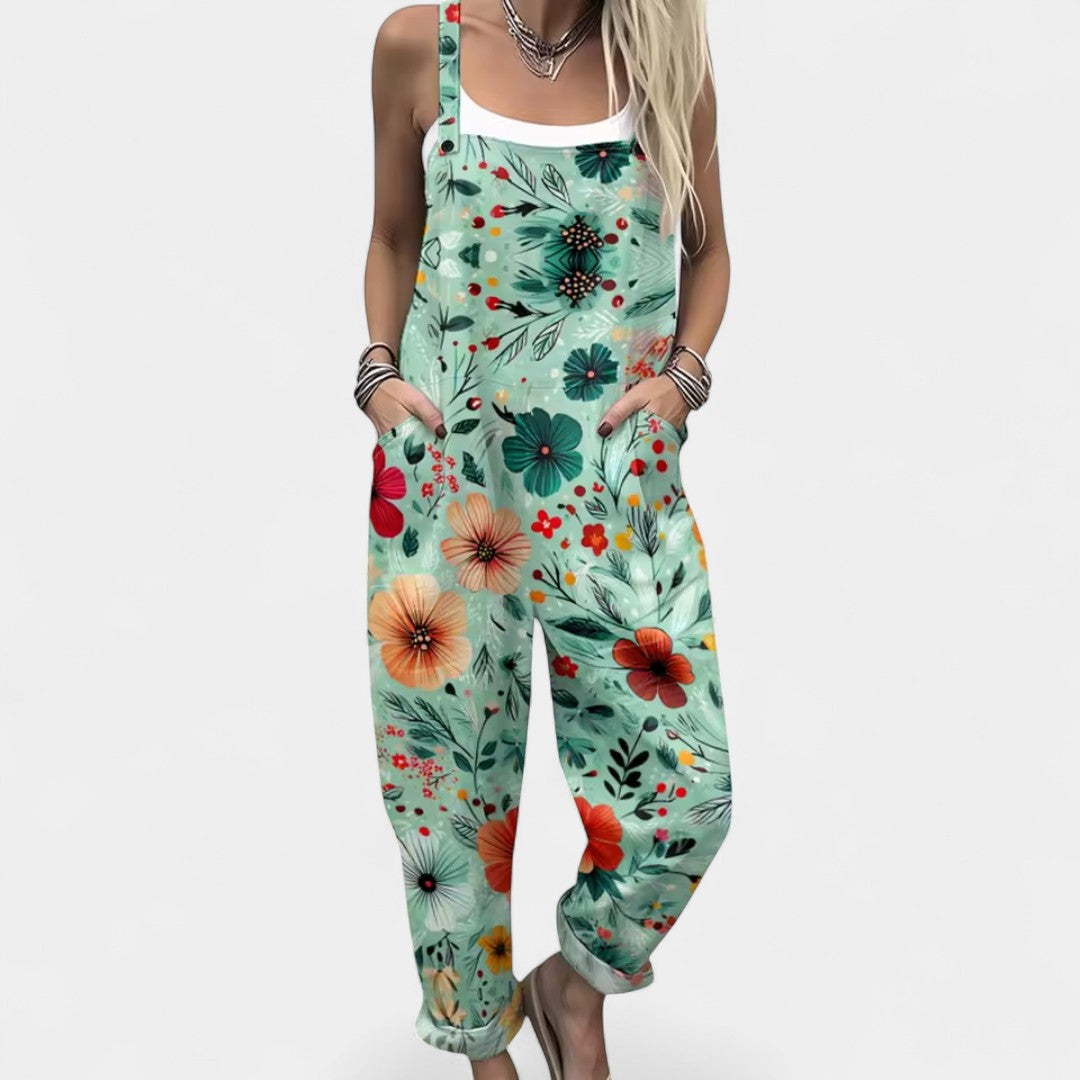 Alkmene Floral Jumpsuit With Vibrant Pattern For Spring