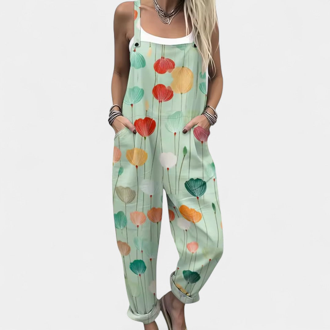 Dionysoula Airy Jumpsuit Multicoloured Floral Pattern