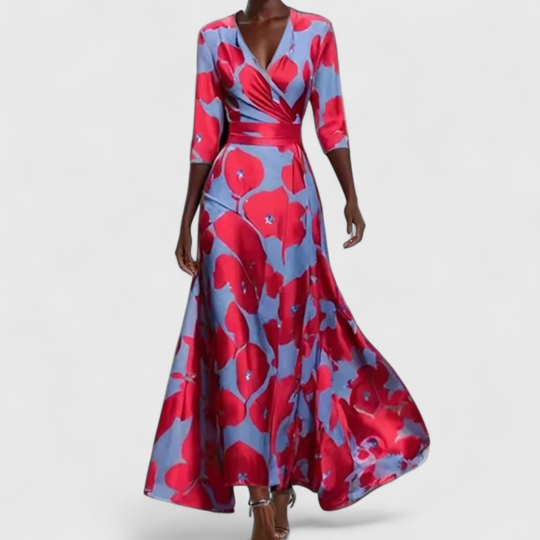 Iphigenia Cotton Dress With Elegant Sleeves All Day Comfort
