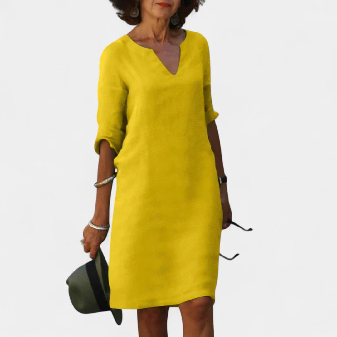 Afroxylia Lightweight Linen Dress With Timeless Elegance