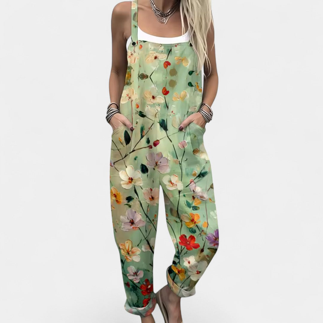 Alkmene Floral Jumpsuit With Vibrant Pattern For Spring