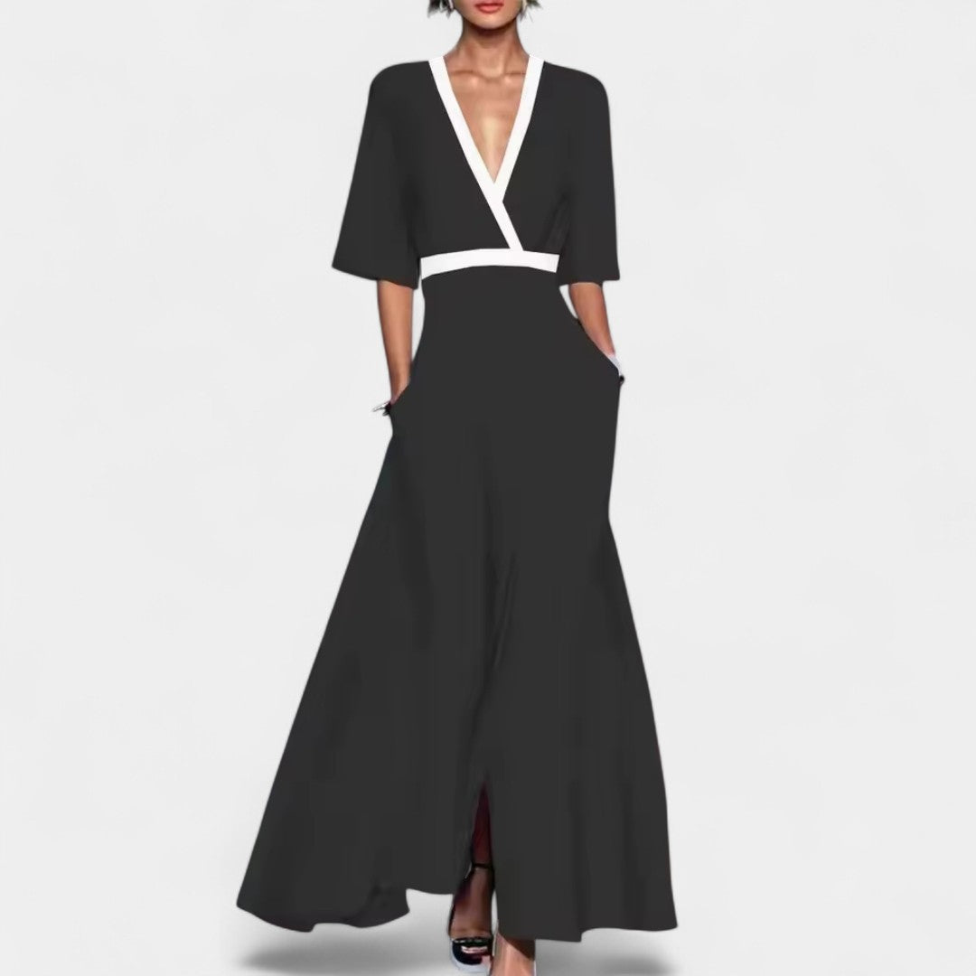 Aikaterini Timeless Floral Dress With Elegant Silhouette