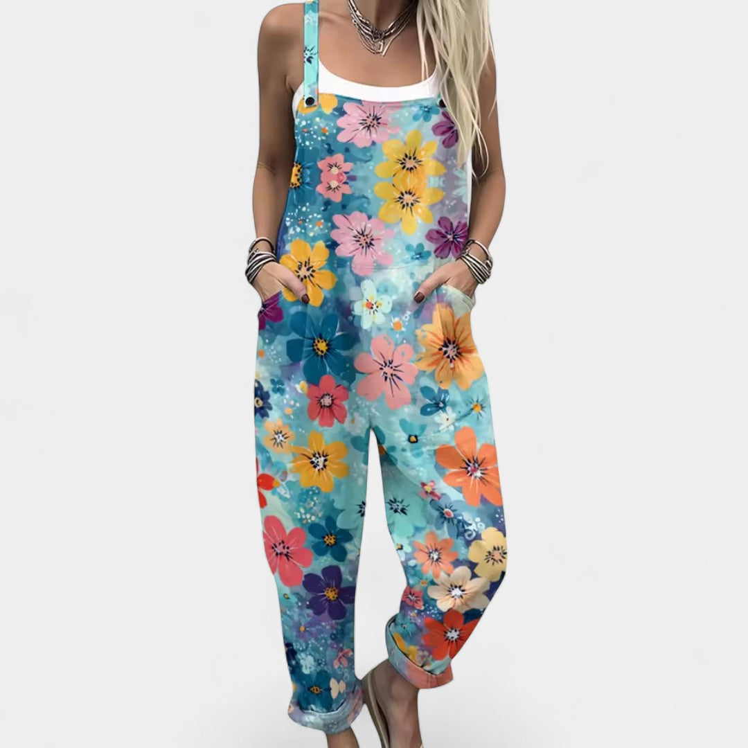 Dionysoula Airy Jumpsuit Multicoloured Floral Pattern
