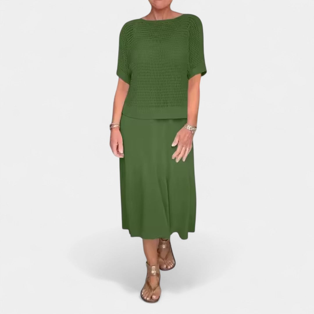 Alice Summer Dress With Knitted Bodice And Airy Skirt