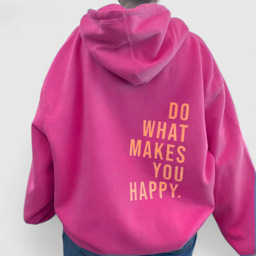 Constantina Maria Cosy Hoodie With Modern Text Print