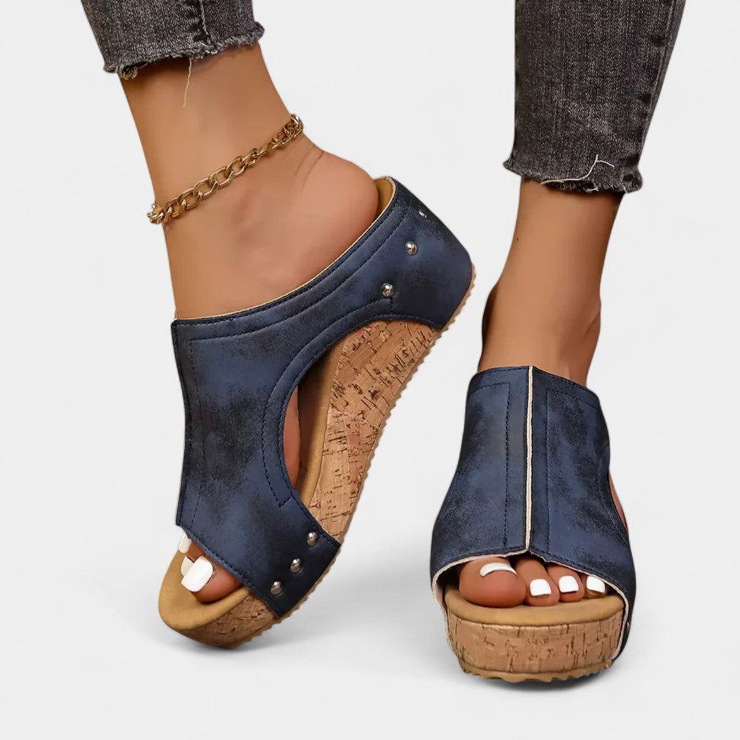 Zafeiria Studded Platform Sandals With Orthopaedic Support