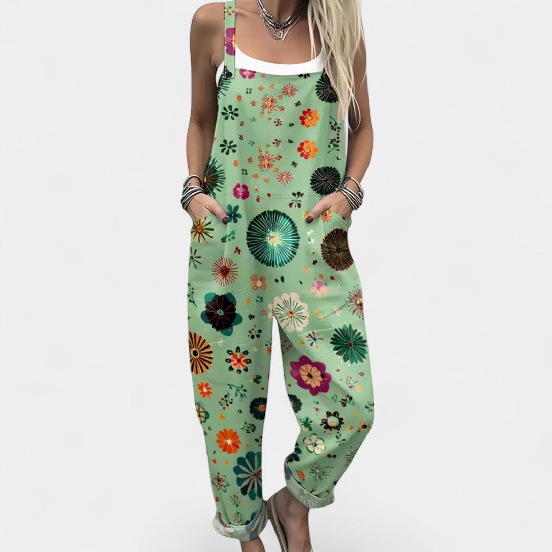 Dionysoula Airy Jumpsuit Multicoloured Floral Pattern