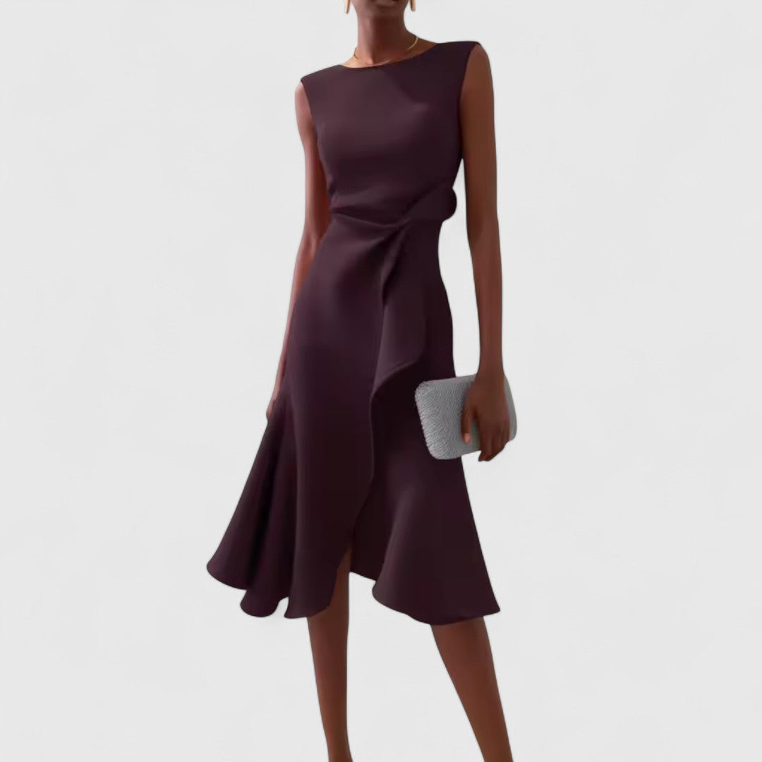 Orla - Asymmetric Mini Dress with Elegant Drape Detail