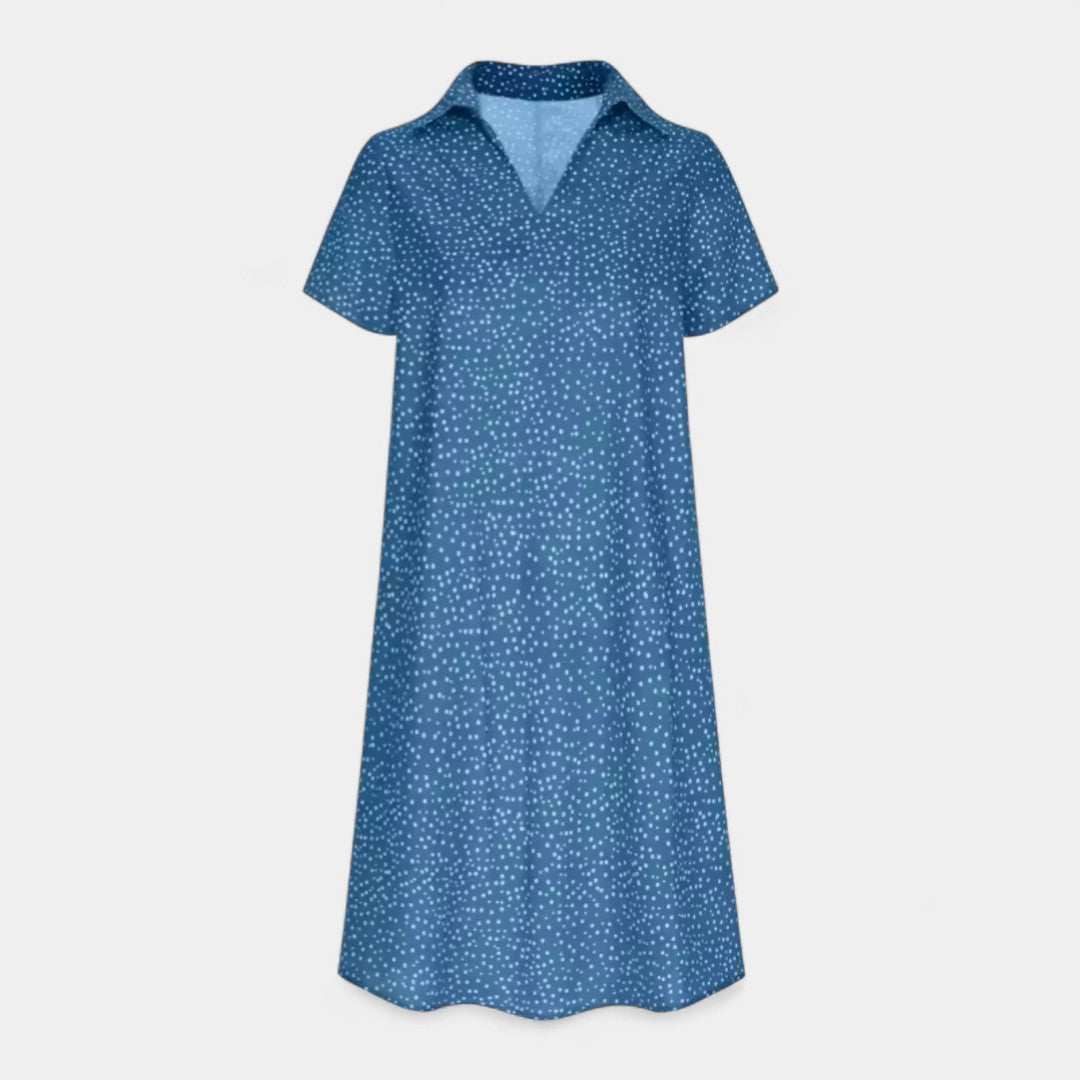 Calliope Midi Dress With Short Sleeves For Everyday Wear