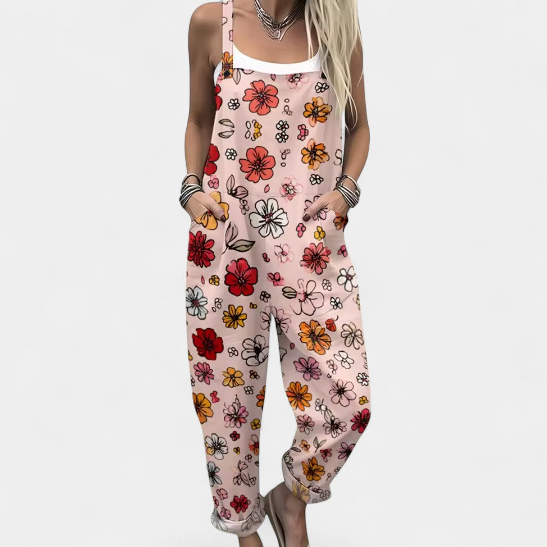 Dionysoula Airy Jumpsuit Multicoloured Floral Pattern